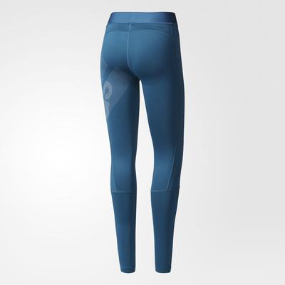 Adidas Womens Techfit Long Sport Tights - Petrol Night Blue - main image