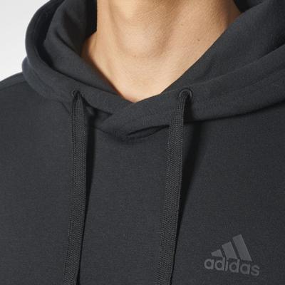 Adidas Mens Essentials 3 Stripes Hoodie - Black - main image