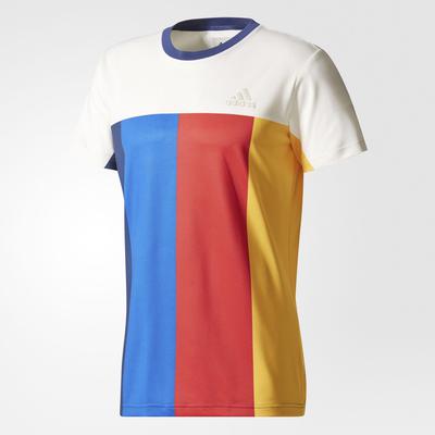 Adidas Mens New York Tennis Tee - Chalk White/Multi-Colour - main image