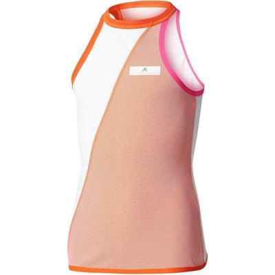 Adidas Girls SMC Barricade Tank - White/Orange - main image
