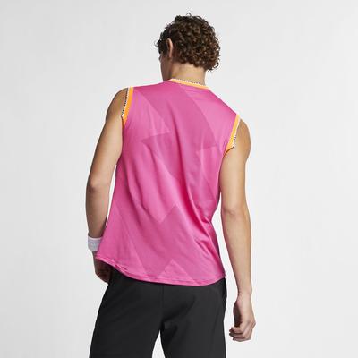 Nike Mens AeroReact Rafa Top - Laser Fuchsia/Thunder Grey - main image