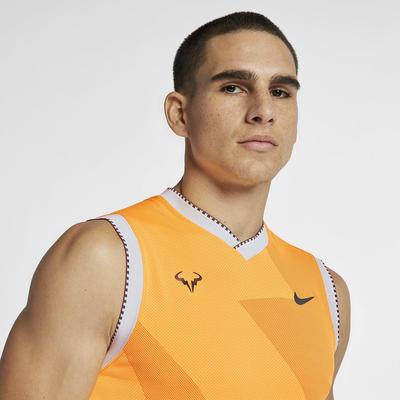 Nike Mens AeroReact Rafa Top - Orange - main image