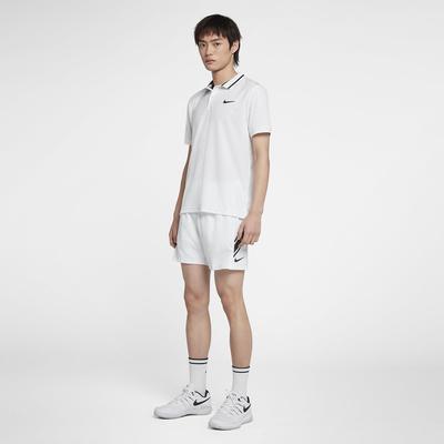 Nike Mens Dri-FIT Tennis Polo - White/Black - main image