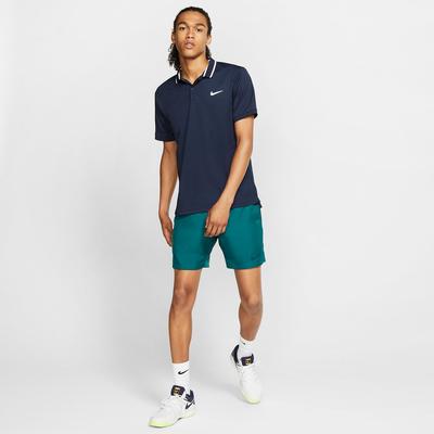Nike Mens Dri-FIT Tennis Polo - Navy Blue/White - main image