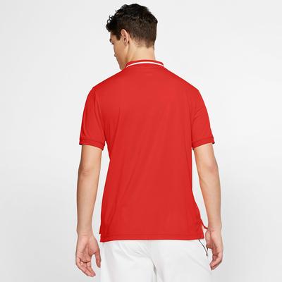 Nike Mens Dri-FIT Tennis Polo - Red/White - main image