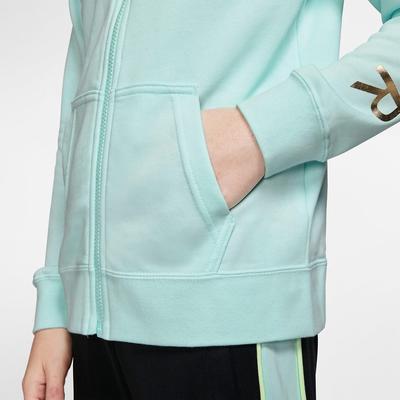 Nike Air Girls Fleece Hoodie - Teal Tint/Metallic Gold - main image