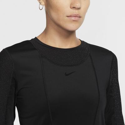 Nike Womens Warm Long Sleeve Top - Black/Clear - main image