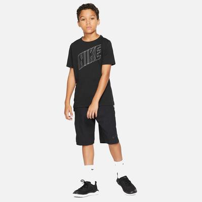 Nike Boys Breathe Graphic Training T-Shirt - Black/Gunsmoke - main image