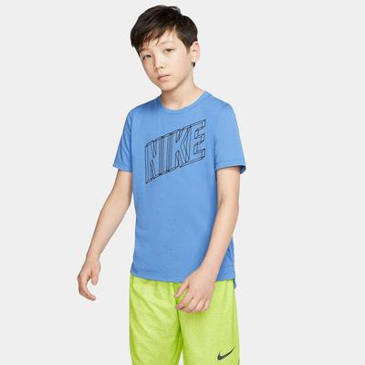 Nike Boys Breathe Graphic Training T-Shirt - Mountain Blue - main image
