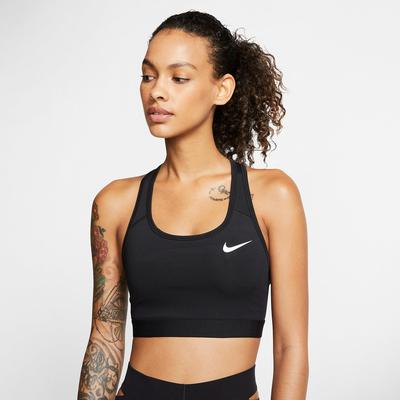Nike Womens Swoosh Medium Sports Bra - Black - main image