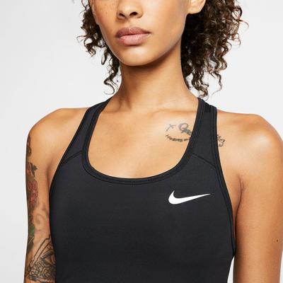 Nike Womens Swoosh Medium Sports Bra - Black - main image