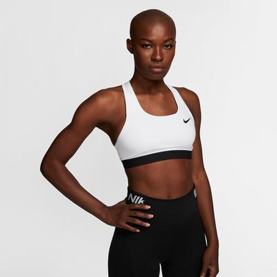 Nike Womens Swoosh Medium Sports Bra - White - main image