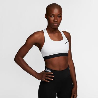 Nike Womens Swoosh Medium Sports Bra - White