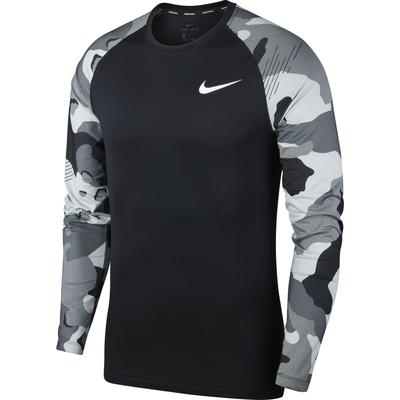 Nike Mens Pro Camo Top - Black/White - main image