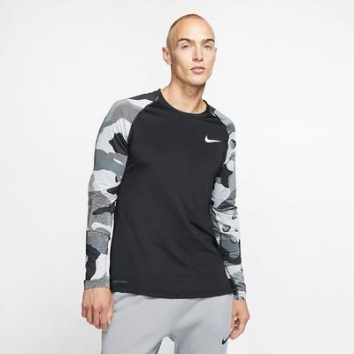 Nike Mens Pro Camo Top - Black/White - main image