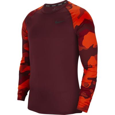 Nike Mens Pro Camo Top - Night Maroon - main image