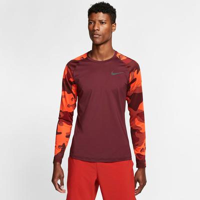 Nike Mens Pro Camo Top - Night Maroon - main image