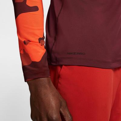 Nike Mens Pro Camo Top - Night Maroon - main image