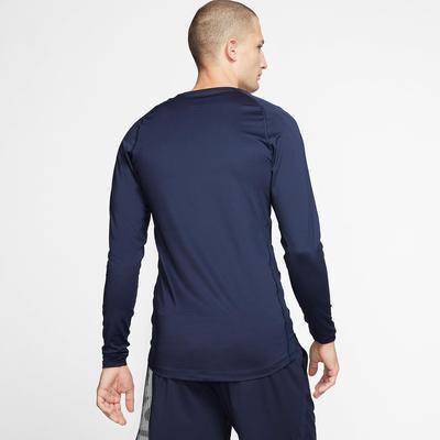 Nike Mens Pro Long Sleeve Top - Navy Blue