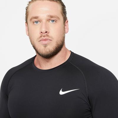 Nike Mens Tight-Fit Short Sleeve Training Top - Black - main image