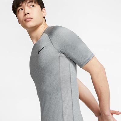 Nike Mens Pro Short Sleeve Tight Top - Smoke Grey - main image