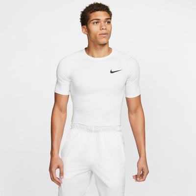 Nike Mens Pro Short Sleeve Tight Top - White - main image