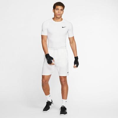 Nike Mens Pro Short Sleeve Tight Top - White - main image