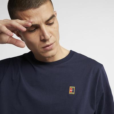 Nike Mens Tennis T-Shirt - Obsidian - main image