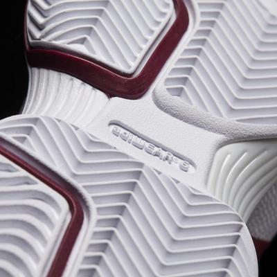 Adidas Womens Barricade Club 2017 Tennis Shoes - White/Burgundy - main image