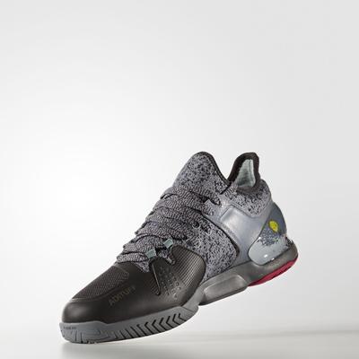 Adidas Mens Adizero Ubersonic 2.0 Street Art Tennis Shoes - Grey - main image