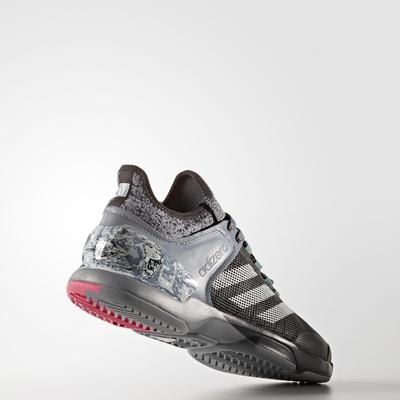 Adidas Mens Adizero Ubersonic 2.0 Street Art Tennis Shoes - Grey - main image