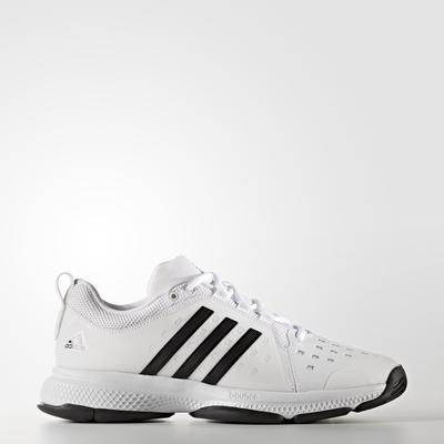 Adidas Mens Barricade Classic Bounce Tennis Shoes - White/Black