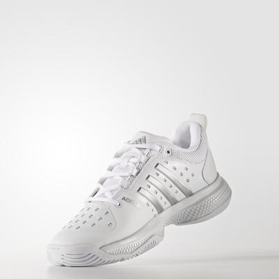 Adidas Womens Barricade Bounce Tennis Shoes - White