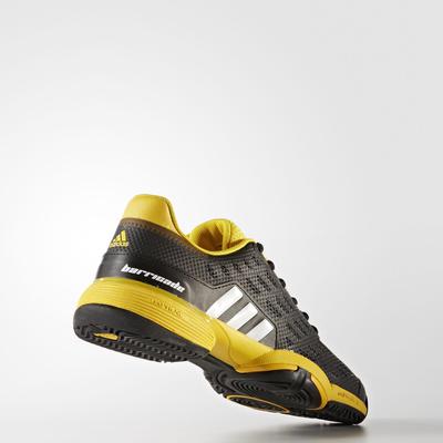 Adidas Kids Barricade Tennis Shoes - Black/Yellow - main image