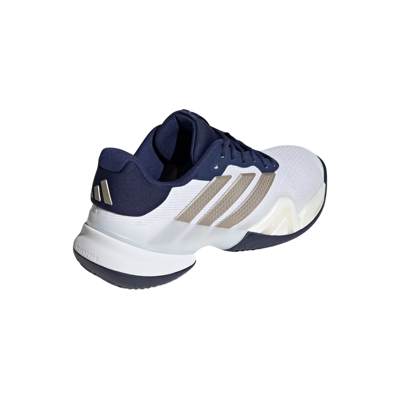Adidas Mens Barricade 14 Tennis Shoes - Cloud White/Cyber Metallic/Dark Blue - main image