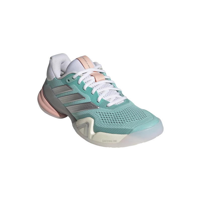 Adidas Womens Barricade 14 Tennis Shoes - Flash Aqua/SIlver Metallic/Blush Pink - main image
