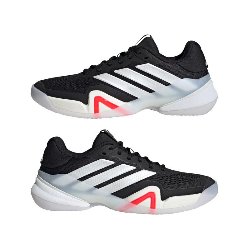 Adidas Mens Barricade 14 Clay Tennis Shoes - Core Black / Zero Metallic / Lucid Red - main image