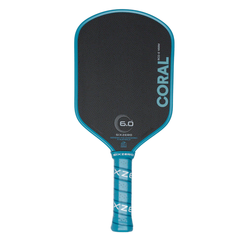 Six Zero Coral Elongated 16mm Pickleball Paddle - main image