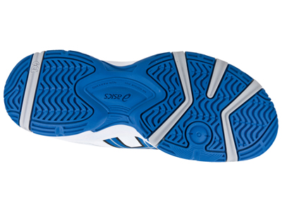 Asics Kids Gel Resolution 5 OC Junior Tennis Shoes - White/Blue - main image