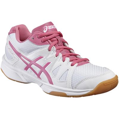 Asics Girls GEL-Upcourt GS Indoor Court Shoes - White/Azalea Pink - main image