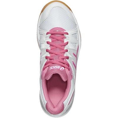 Asics Girls GEL-Upcourt GS Indoor Court Shoes - White/Azalea Pink - main image