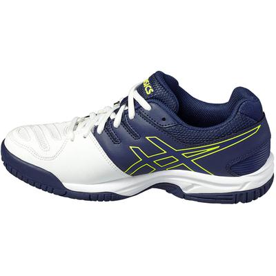 Asics Kids GEL-Game 5 GS Tennis Shoes - White/Blue/Yellow - main image