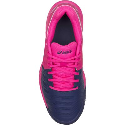 Asics Kids GEL-Resolution 7 GS Tennis Shoes - Pink Glow/Blue Print - main image