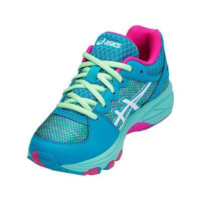 Asics Kids GEL-Netburner Pro Indoor Court Shoes - Island Blue/White/Pink Glow - main image