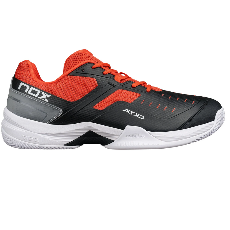 NOX Mens AT10 Pro Padel Shoes - Black/Red - main image