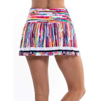 Lucky in Love Womens Techno Stripe Pleated Skort - Multicolour - main image