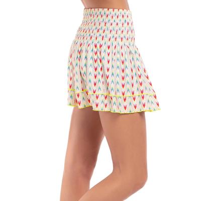 Lucky in Love Womens Smocked Skirt - White - main image