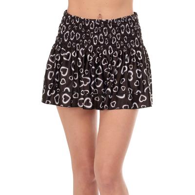 Lucky in Love Womens Long In Love Smocked Skirt - Black - main image