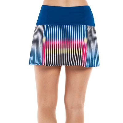 Lucky in Love Womens Long Glow Up Skirt - Electric Blue