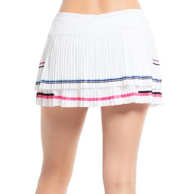 Lucky in Love Womens Cross The Line Pleated Skirt - White/Pink - main image